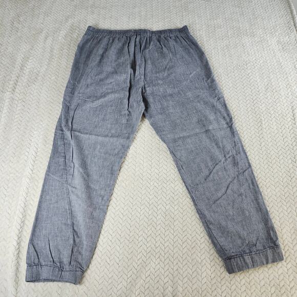 Mossimo Supply Co. Women's Blue Linen Blend Jogger Pants Sz M Casual Everyday - Picture 3 of 9